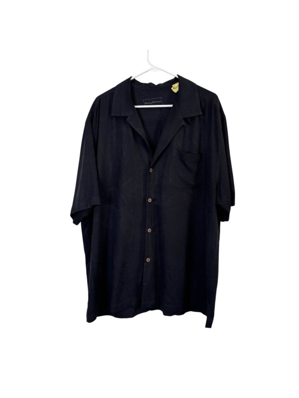 Tommy Bahama Silk Camp Shirt XL Black